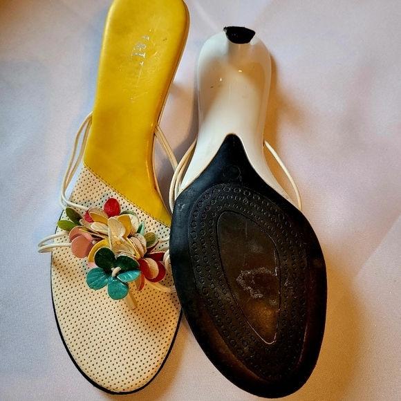 Summer mules flower Vintage Sam & Libby 6.5 - Picture 4 of 12